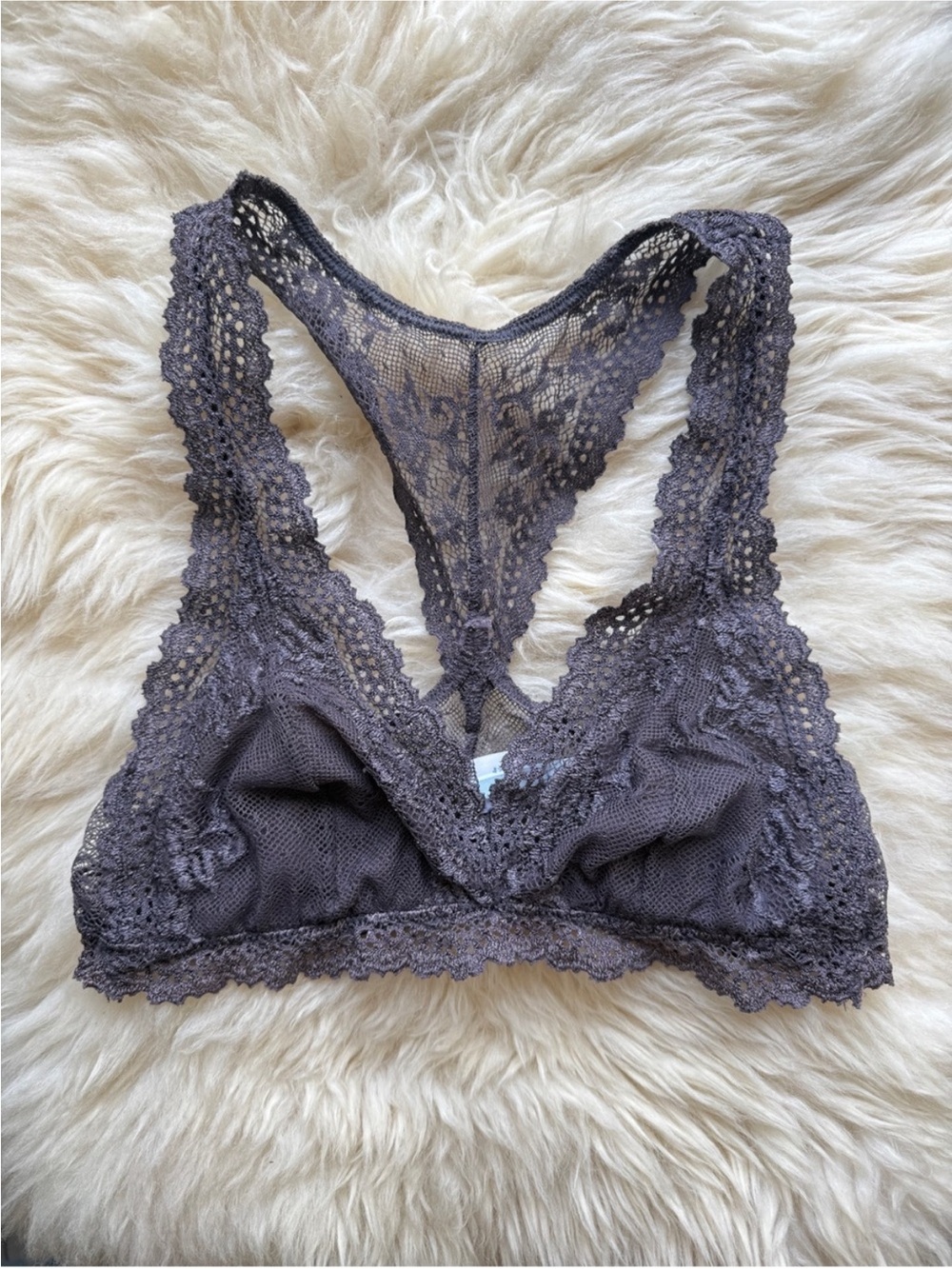 Eberjey Colette Racerback Lace Bralette in Pebble Small
